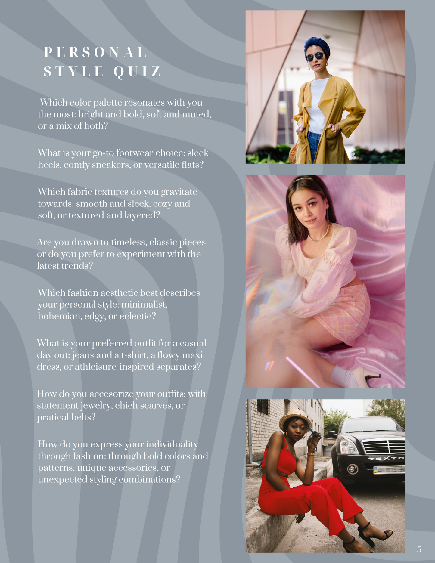 Personal Style Workbook Digital Product E-book Couture Steps