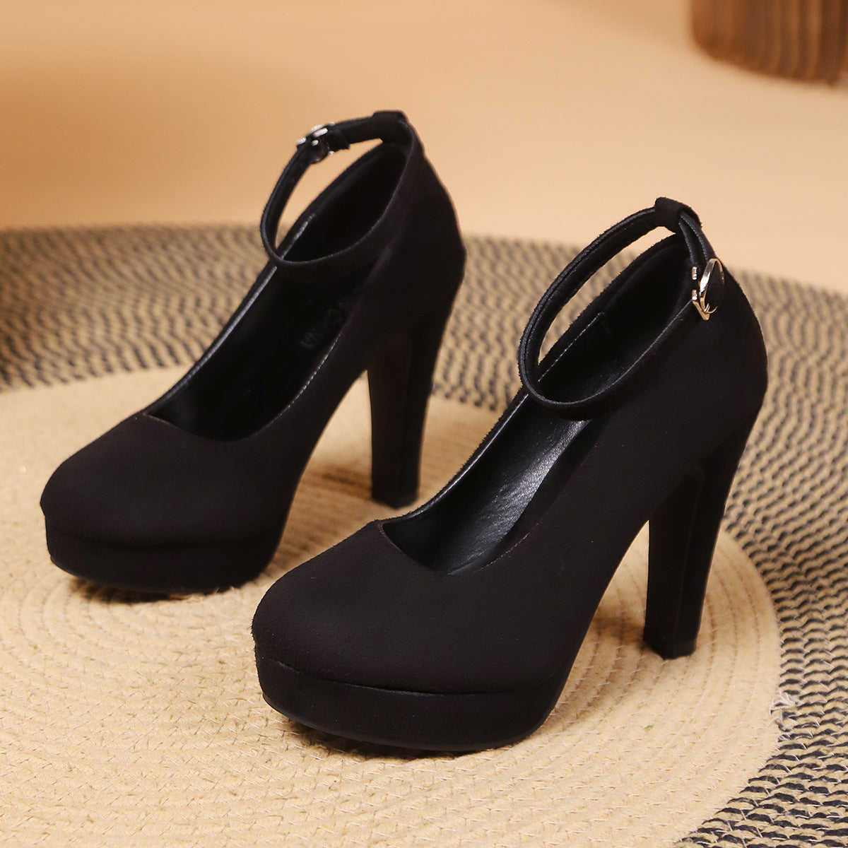 Autumn New Fashion Buckle Low-cut High Heels Women CJ Dropshipping